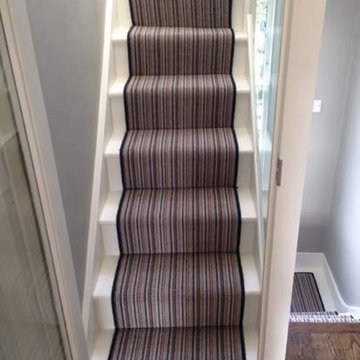 Striped Carpet to Stairs in East London