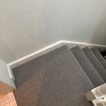 Striped Carpet To Stairs