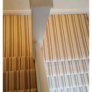 Stripey Stairs Carpet Installation
