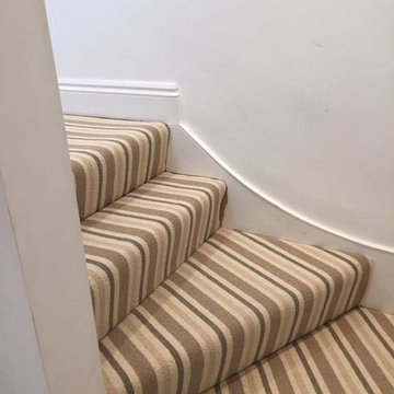 Stripey Stairs Carpet Installation