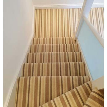 Stripey Stairs Carpet Installation