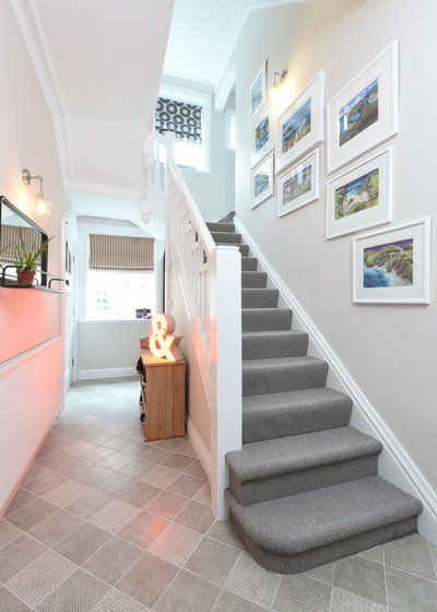 Transitional Staircase by Hannah Barnes Designs