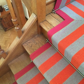Stunning Roger Oates Fitzroy Bright stair runner to period propery