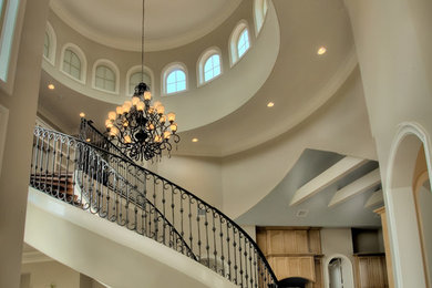 Mediterranean staircase in Houston.