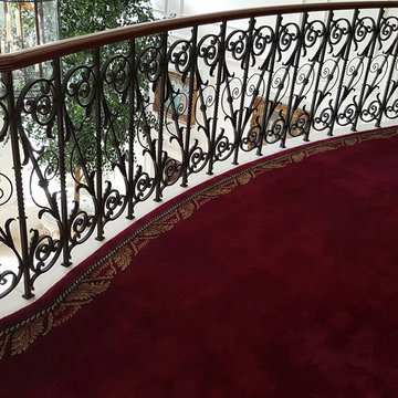 Supply & Install Patterned Red Carpet to Stairs