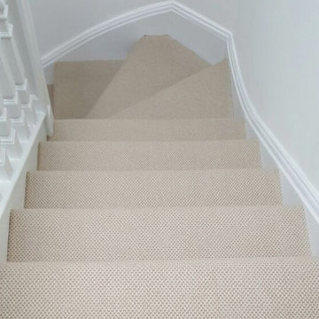 Supplying & Installing Plain Beige Carpet to Stairs