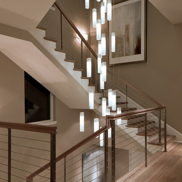 Tanzania Chandelier - Contemporary Living Room Stairwell Light Fixture