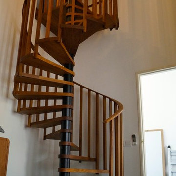 Teak Wooden Spiral Staircase