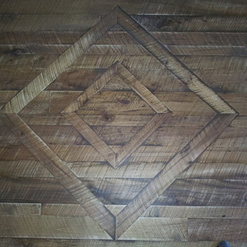 Textured top maple plank flooring