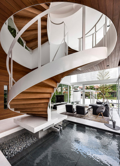 Contemporary Staircase by Park + Associates