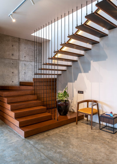 Contemporary Staircase by KDND Studio LLP