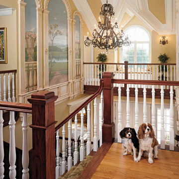 Three Panel Mural In Colts Neck Foyer seen in Design NJ