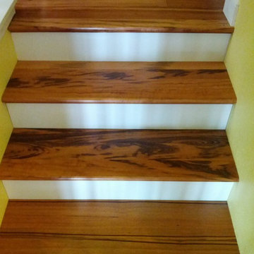 Tigerwood Hardwood Stairs