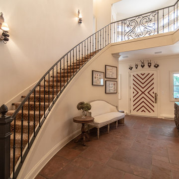 Curving Staircase in the Entryway