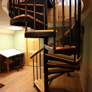 Traditional Home Steel Spiral Staircase