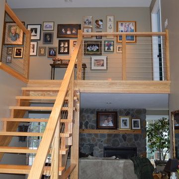 Traditional Stair Replaced with Contemporary Stair in Pewaukee