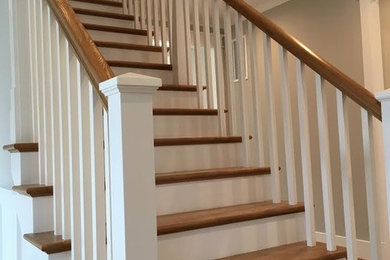 Traditional Wood Staircase and Railings