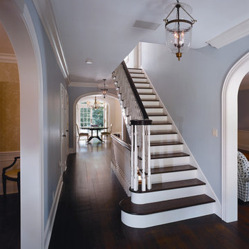 Transitional Front Hallway & Staircase