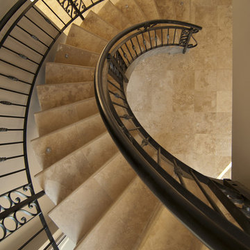 Travertine Tile Staircase