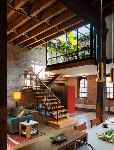 Industrial Staircase by Andrew Franz Architect PLLC