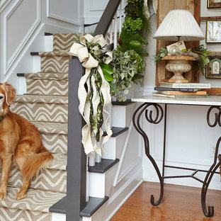 Inspiration for a cottage staircase remodel in Atlanta