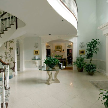 Two-story entry foyer