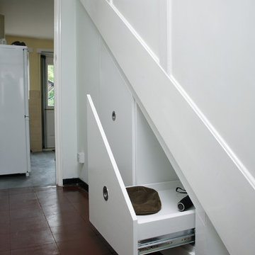 Understairs unit with sliding cupboard in London, UK