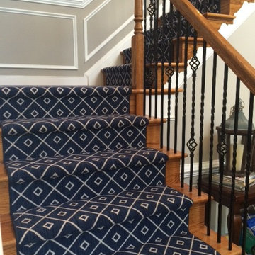 Updated foyer stairway !    from drab to FABULOUS !
