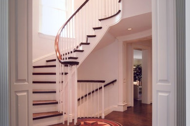 Inspiration for a timeless curved staircase remodel in Columbus
