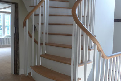 Design ideas for a rural staircase in Berkshire.