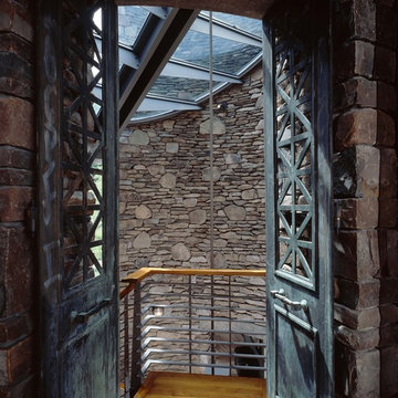 View into Stair Tower with skylight
