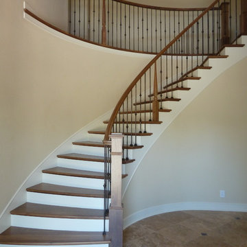 Walnut staircase Ruby Hills Pleasanton CA