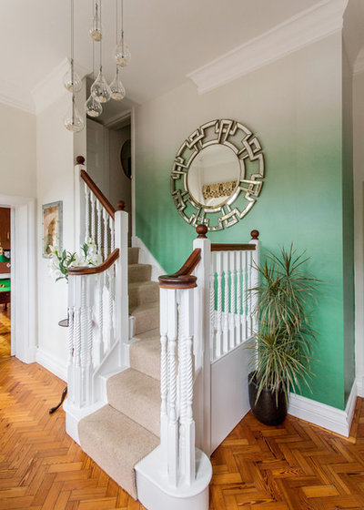 Eclectic Staircase by Niki Schafer Interior Design