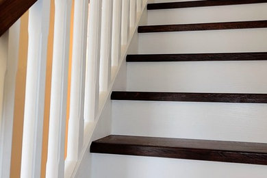 White & Dark Brown Staircase
