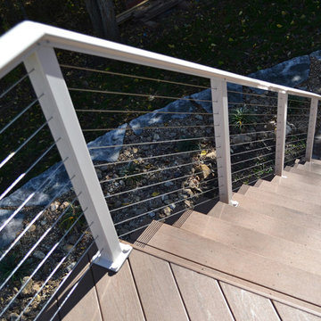 White Shaped Aluminum Cable Railing System in Carmel, NY