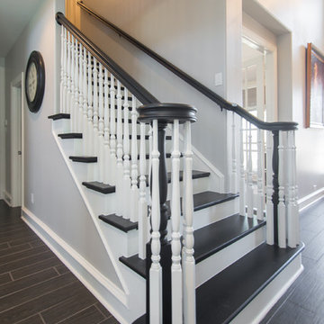 Whole House Contemporary Renovation | Black Wood Tile Planks