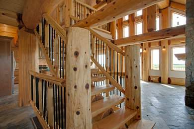 Aménagement d'un escalier craftsman.