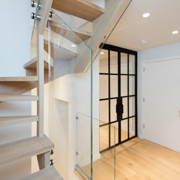 Wood and Glass - modern staircase.