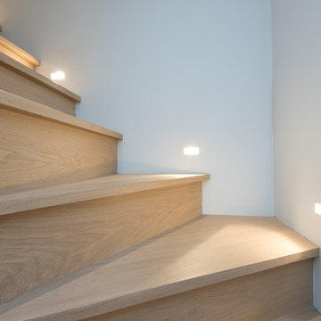 Wood and Glass - modern staircase.