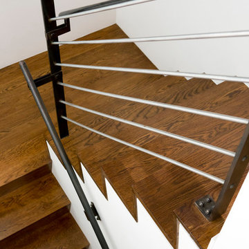 Wood and Steel Stair Detail
