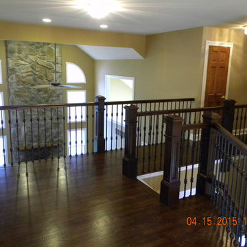 Wood Handrail and Iron Balusters Medford