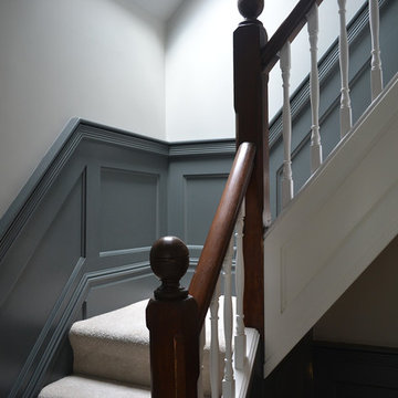 Wood paneled hallway, stairs and landing - Swinton, Manchester (1)