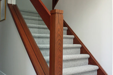 Wood Railing With Glass