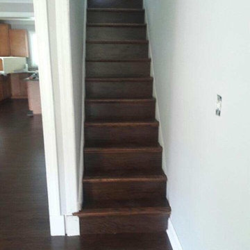 Wood stair installation