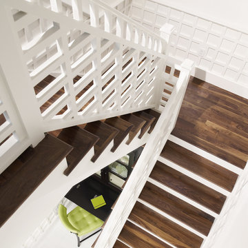 Wood Staircase by Alvarez Homes - New Home Construction in Tampa FL
