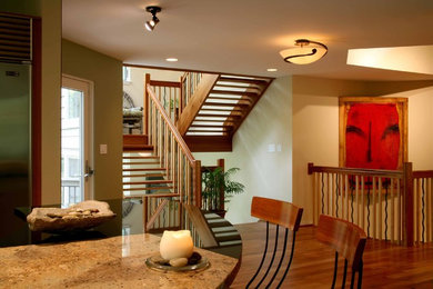 Example of a trendy staircase design in Baltimore