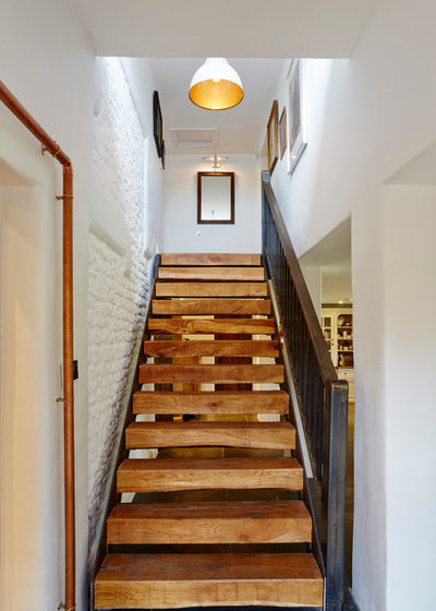 Farmhouse Staircase by Craft Renovations