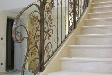 Example of a classic staircase design in Milan
