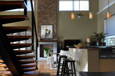 Example of a trendy staircase design in Orlando