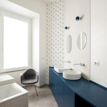 Bagno padronale con doppio lavabo
